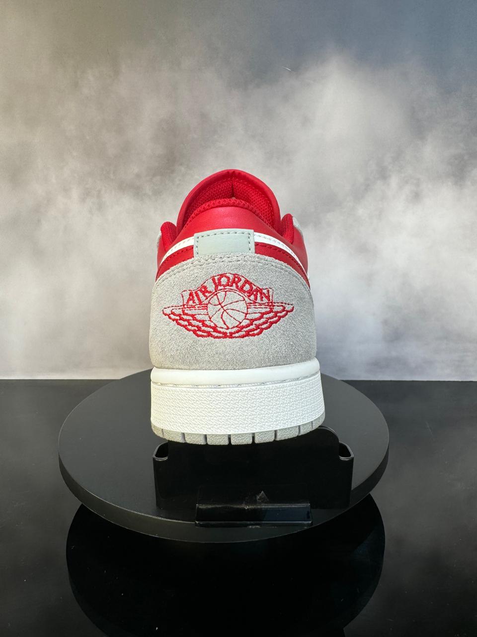Jordan 1 Low SE Light Smoke Gray & Red