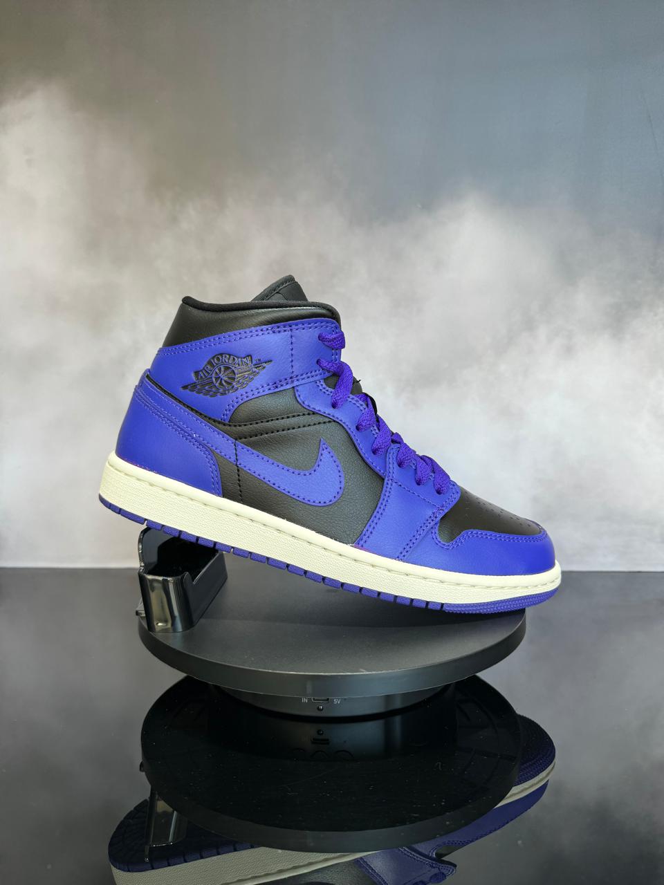 Jordan 1 Mid Purple Black