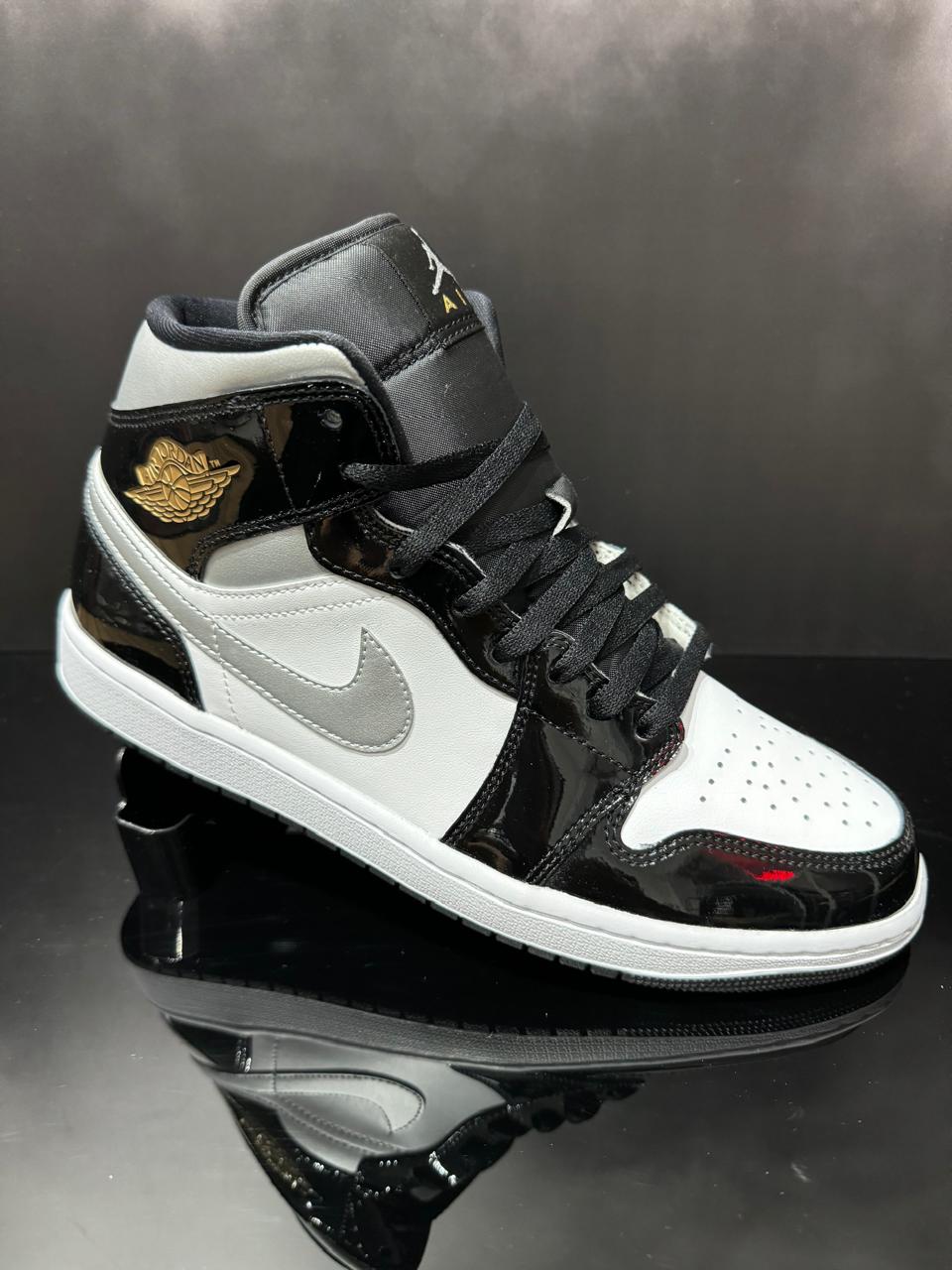 Jordan 1 Mid Patent Metallic Silver