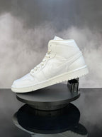 Jordan 1 Mid Triple White
