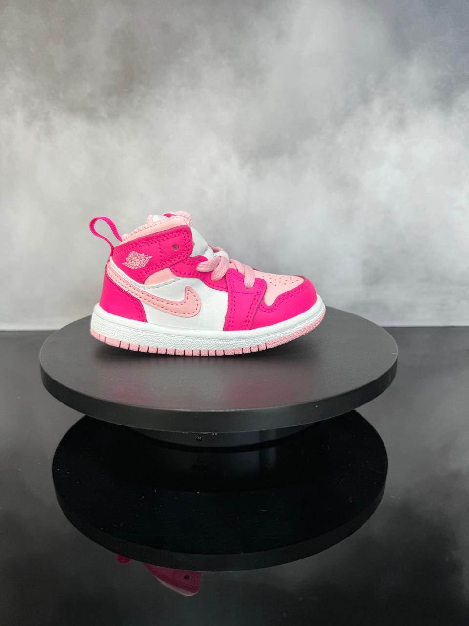 Jordan 1 Mid White Fierce Pink