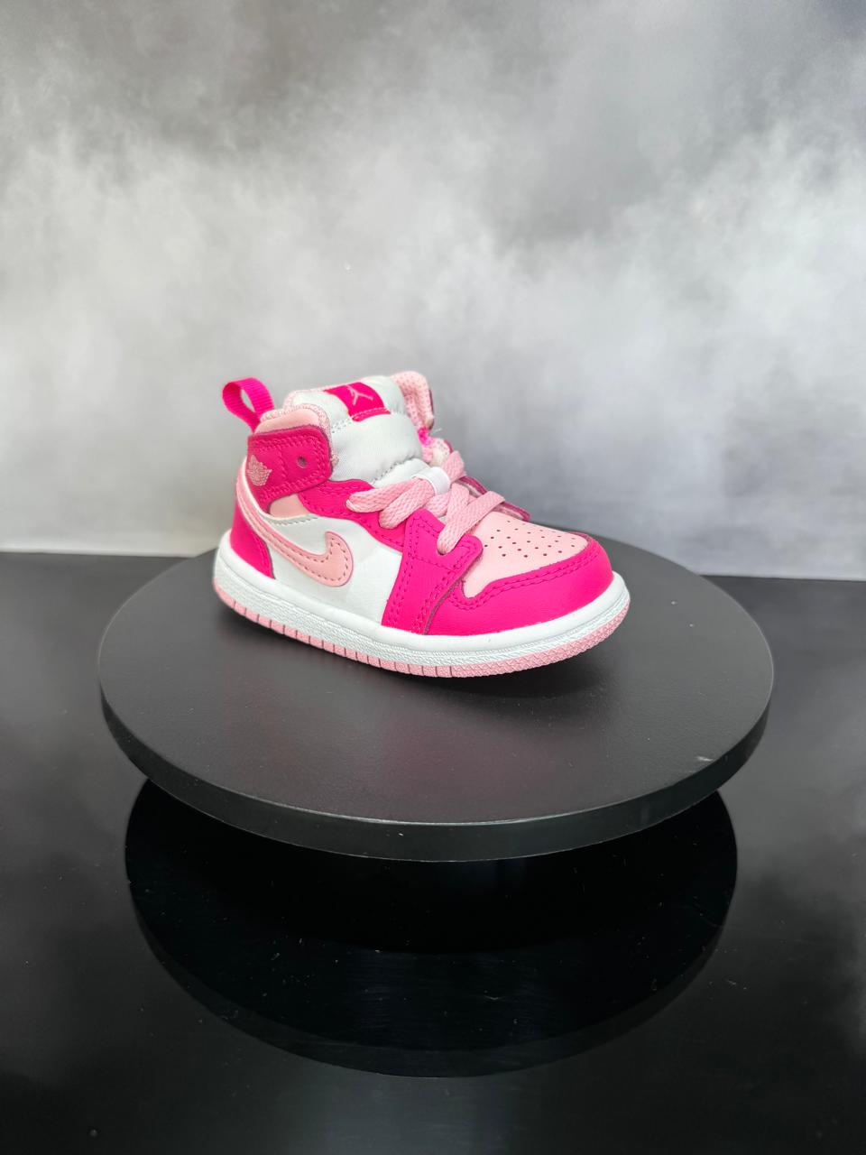 Jordan 1 Mid White Fierce Pink