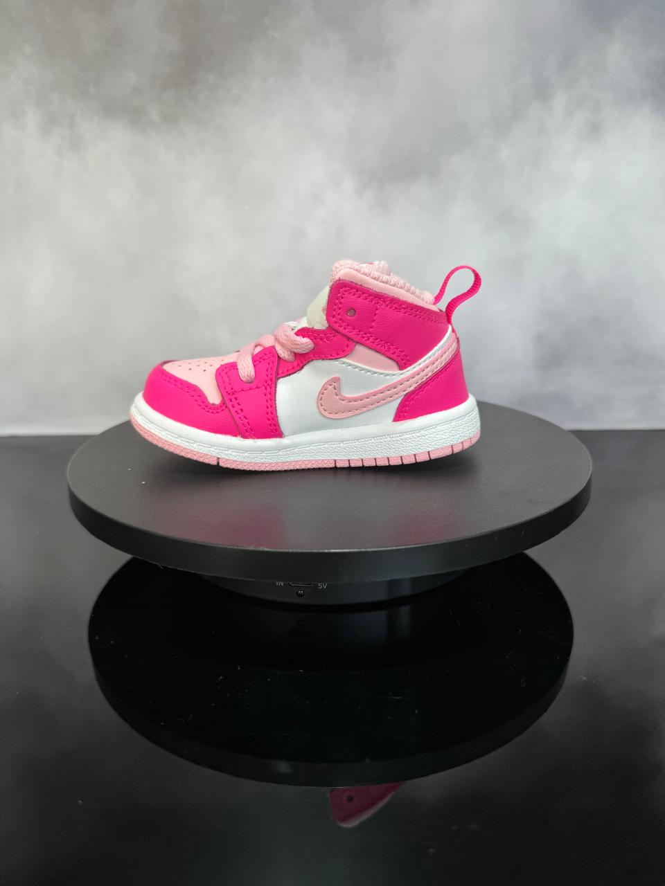 Jordan 1 Mid White Fierce Pink