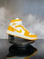 Jordan 1 Mid White University Gold
