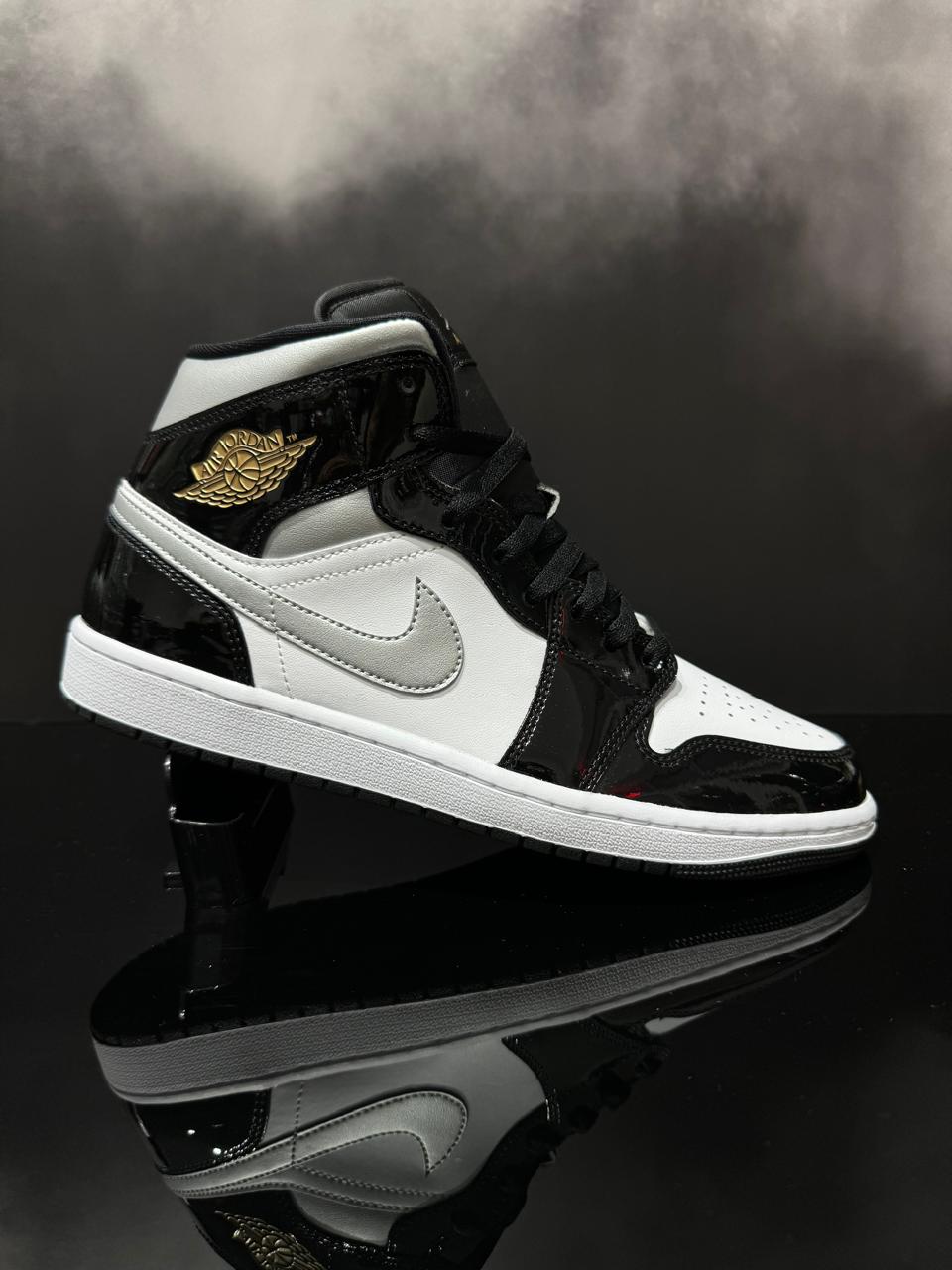 Jordan 1 Mid Patent Metallic Silver